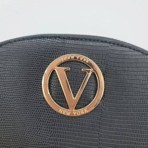Joan Vass New York Black Lizard Embossed Wallet Gold - Picture 8 of 9